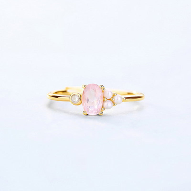 Bague en anneaux incrusté de perle