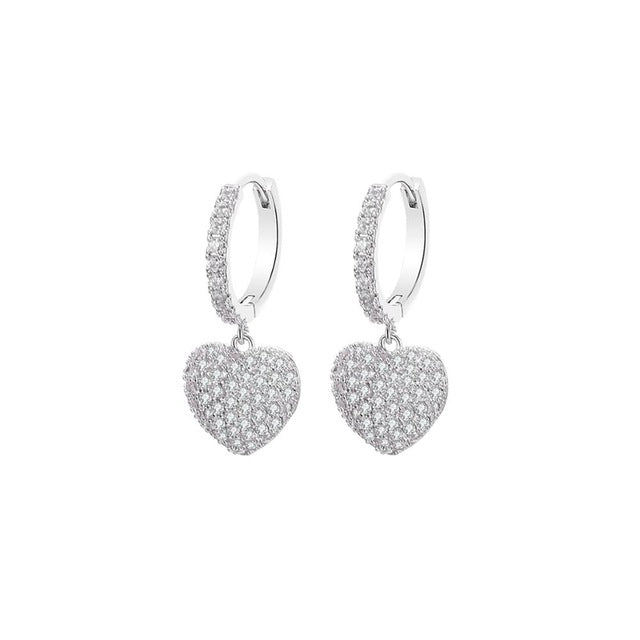 Boucles d'oreilles cœur pour femmes