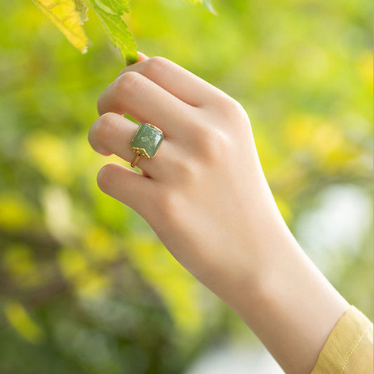 Bague carrée nuage